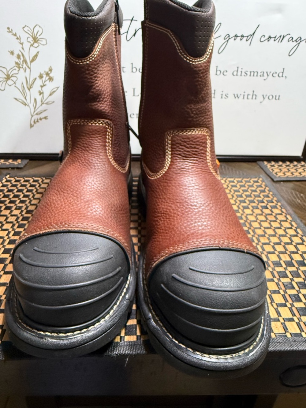 Thorogood Side-Zip Composite Toe Gen-flex Men's Brown Leather Boots SZ 10W